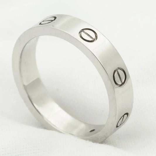 [Lucky Star]LOVE RING 4MM 1 DIAMOND SILVER
