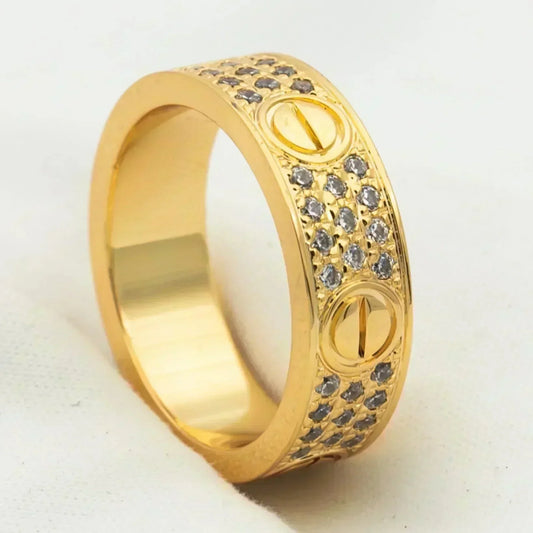 [Lucky Star]LOVE RING 5.5MM DIAMONDS PAVED