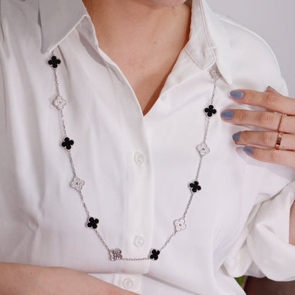 [Lucky Star]CLOVER 20 MOTIFS ONYX DIAMOND SILVER
