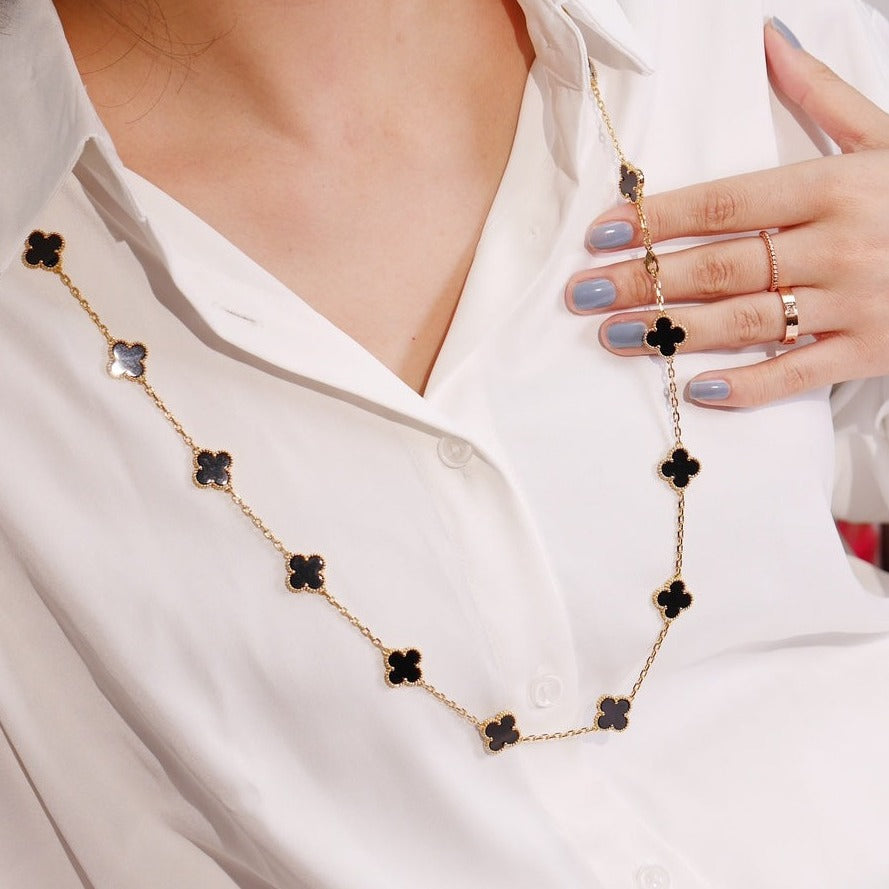 [Lucky Star]CLOVER 20 MOTIFS ONYX ROSE GOLD