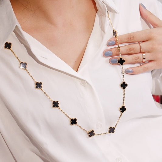 [Lucky Star]CLOVER 20 MOTIFS ONYX ROSE GOLD