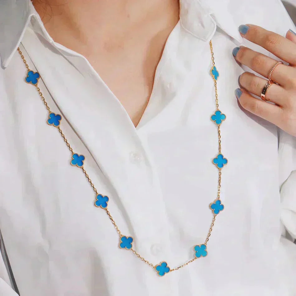 [Lucky Star]CLOVER 20 MOTIFS TURQUOISE GOLD