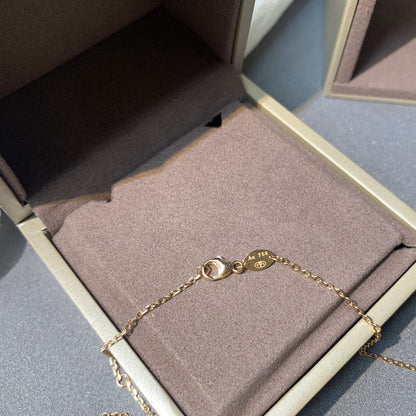 [Lucky Star]JEUX DE PINK GOLD DIAMOND NECKLACE
