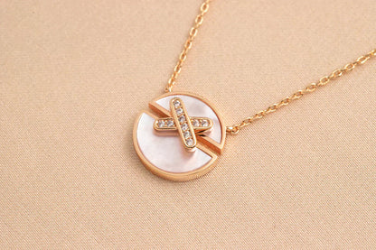 [Lucky Star]JEUX DE ROSE GOLD DIAMOND NECKLACE