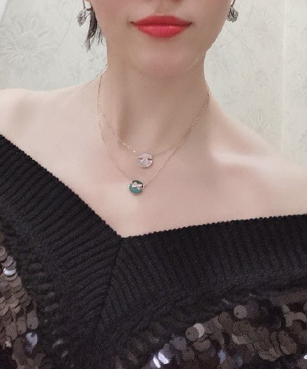 [Lucky Star]JEUX DE ROSE GOLD DIAMOND NECKLACE