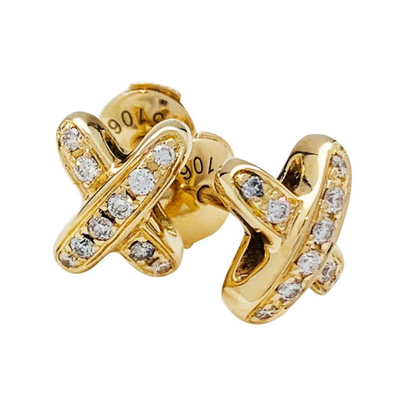 [Lucky Star]JEUX DE GOLD DIAMOND EARRINGS