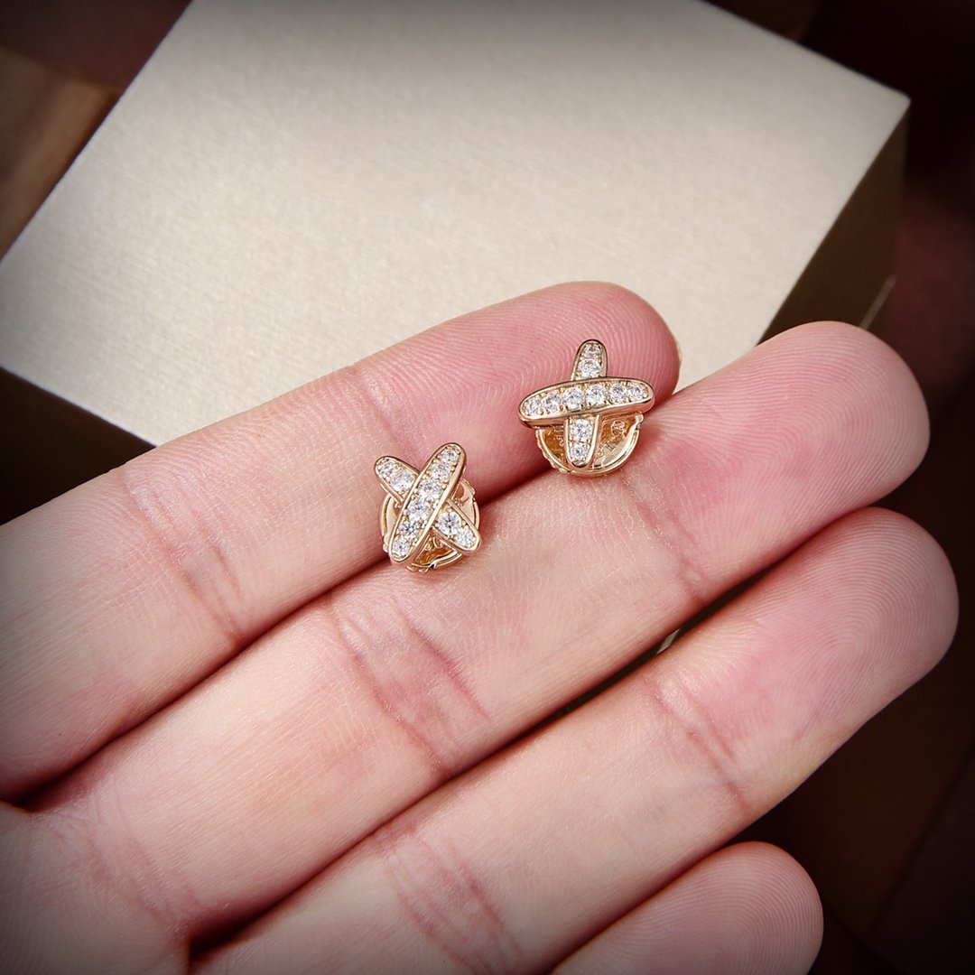 [Lucky Star]JEUX DE GOLD DIAMOND EARRINGS