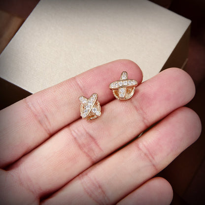 [Lucky Star]JEUX DE GOLD DIAMOND EARRINGS