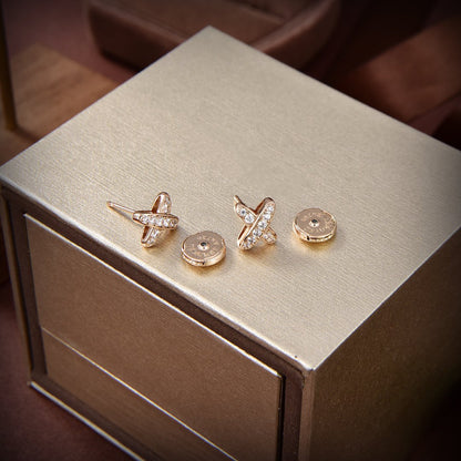 [Lucky Star]JEUX DE GOLD DIAMOND EARRINGS