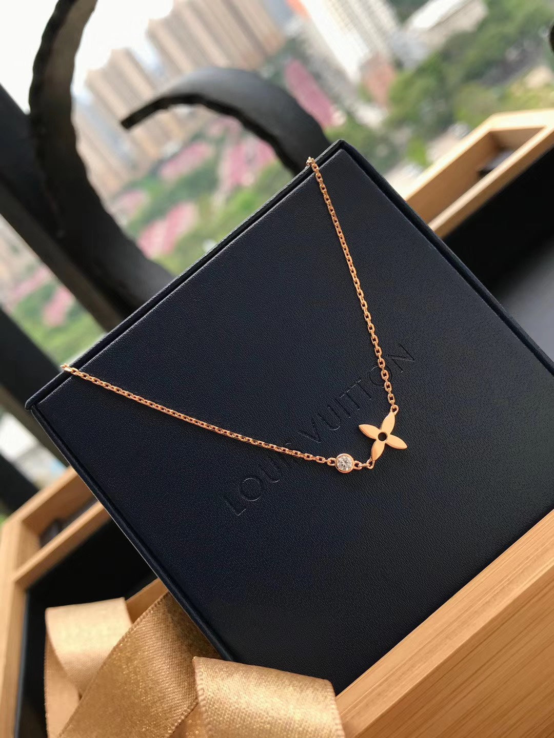 [Lucky Star]BLOSSOM PENDANT PINK GOLD AND DIAMOND