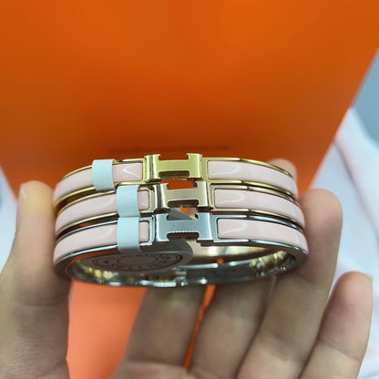 [Lucky Star]CLASSIC HM CLIC  PINK 8MM ENAMEL BRACELET
