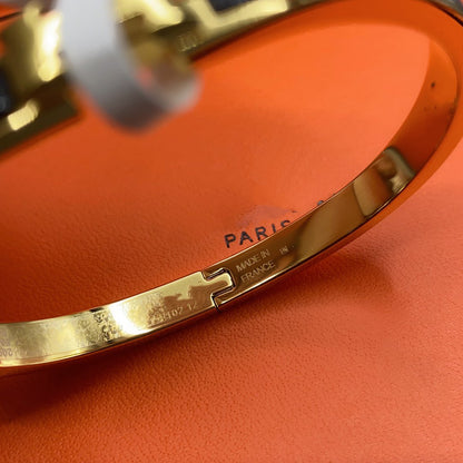 [Lucky Star]CLASSIC HM CLIC BLACK 8MM ENAMEL BRACELET