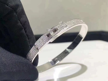 [Lucky Star]HM KELLY BRACELET IN SILVER AND FULL PAVE DIAMOND