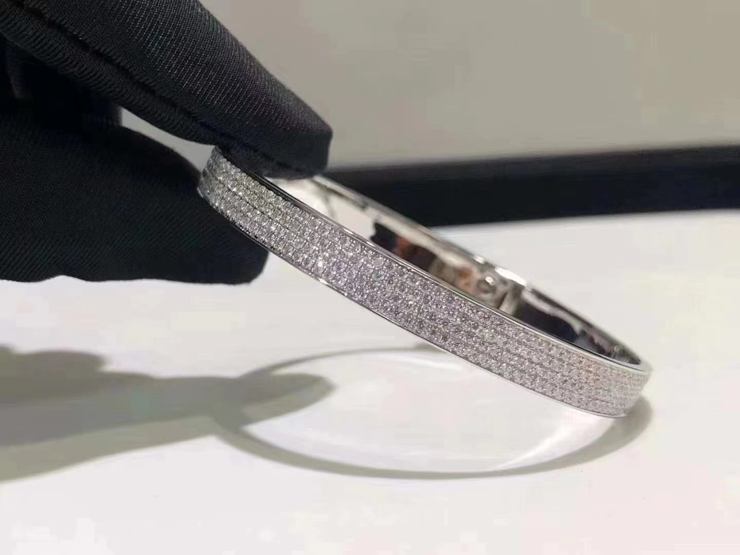 [Lucky Star]HM KELLY BRACELET IN SILVER AND FULL PAVE DIAMOND