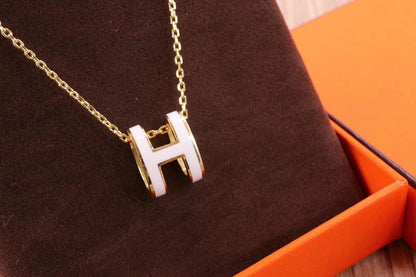 [Lucky Star]HM CLIC YELLOW ENAMEL GOLD NECKLACE