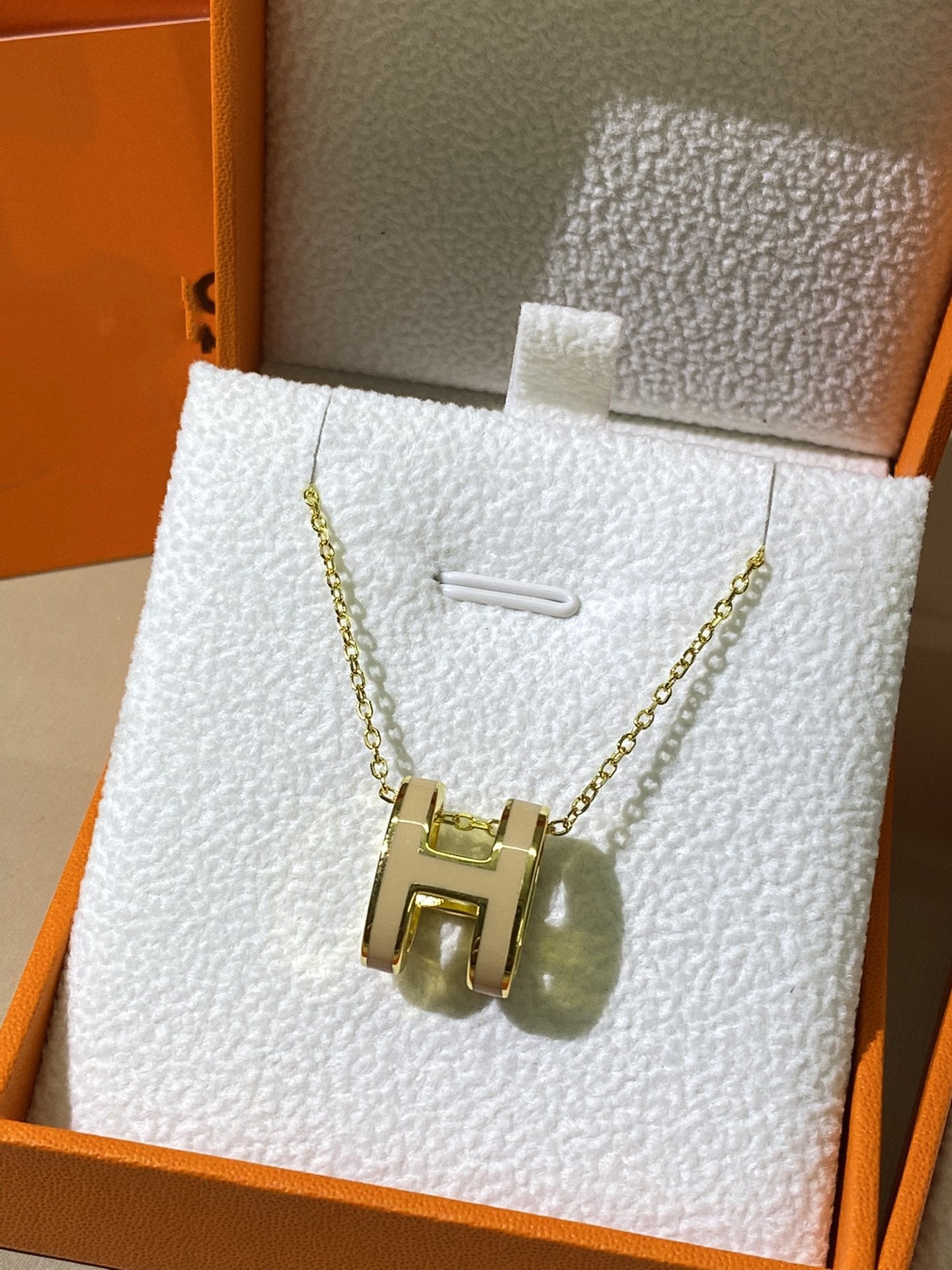[Lucky Star]HM CLIC YELLOW ENAMEL GOLD NECKLACE
