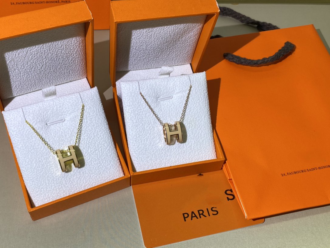 [Lucky Star]HM CLIC YELLOW ENAMEL GOLD NECKLACE