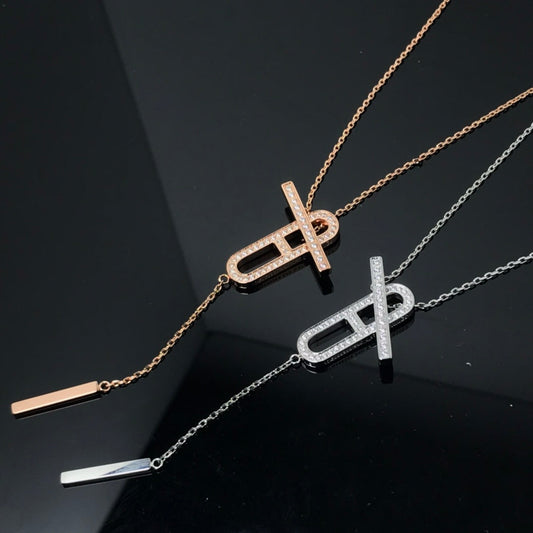 [Lucky Star]HM NECKLACE PLATINUM ROSE GOLD DIAMOND