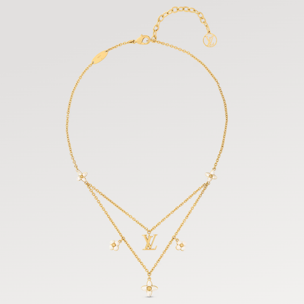 [Lucky Star]FLOWERGRAM GOLD MOP DOUBLE ROW NECKLACE