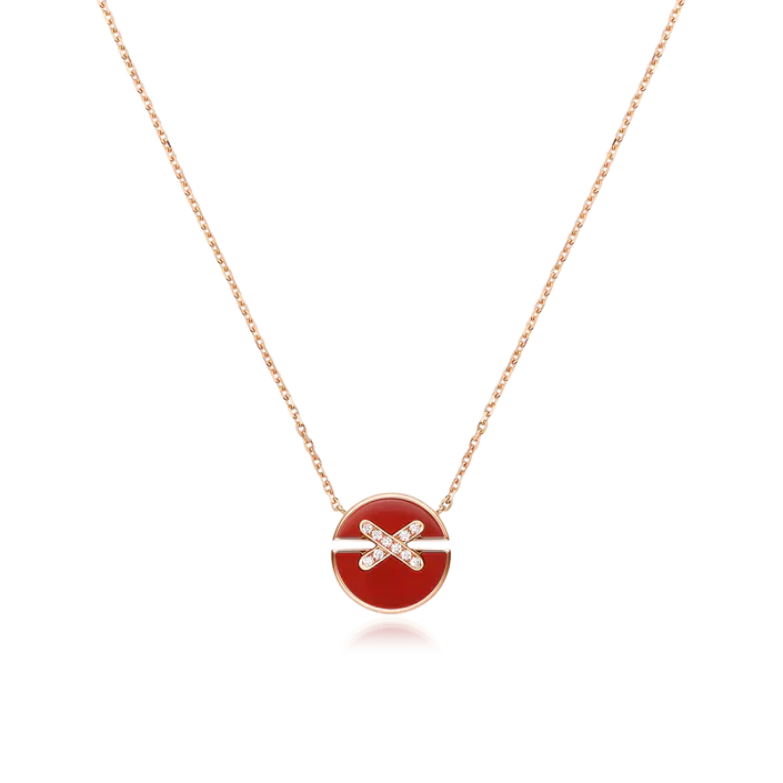 [Lucky Star]JEUX DE ROSE GOLD DIAMOND NECKLACE