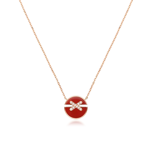[Lucky Star]JEUX DE ROSE GOLD DIAMOND NECKLACE