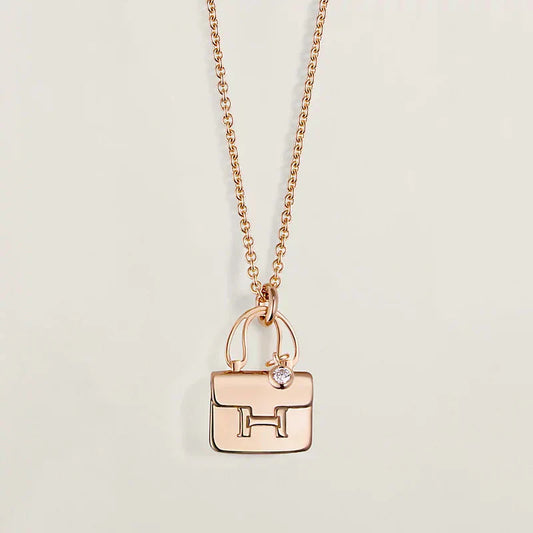 [Lucky Star]AMULETTE PEDANT ROSE GOLD NECKLACE