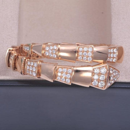 [Lucky Star]SERPENTI WIDE BRACELET PINK GOLD DIAMOND