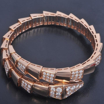 [Lucky Star]SERPENTI WIDE BRACELET PINK GOLD DIAMOND
