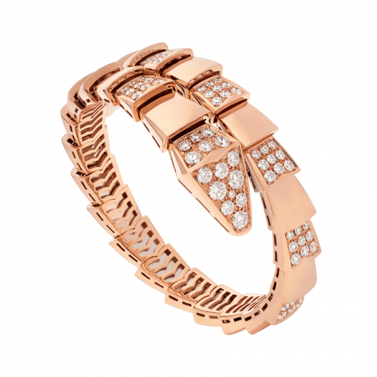 [Lucky Star]SERPENTI WIDE BRACELET PINK GOLD DIAMOND