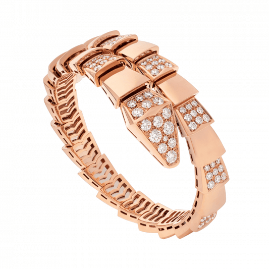 [Lucky Star]SERPENTI WIDE BRACELET PINK GOLD DIAMOND