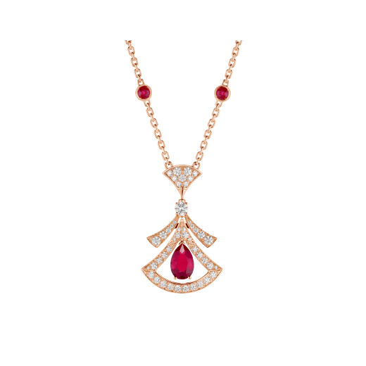 [Lucky Star]DREAM NECKLACE CARNELIAN DIAMOND PINK GOLD