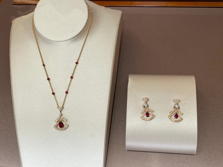 [Lucky Star]DREAM NECKLACE CARNELIAN DIAMOND PINK GOLD