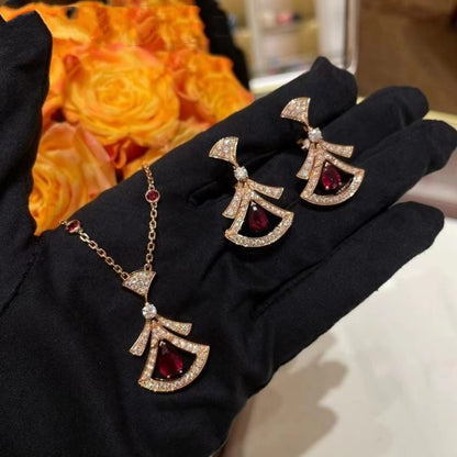 [Lucky Star]DREAM NECKLACE CARNELIAN DIAMOND PINK GOLD