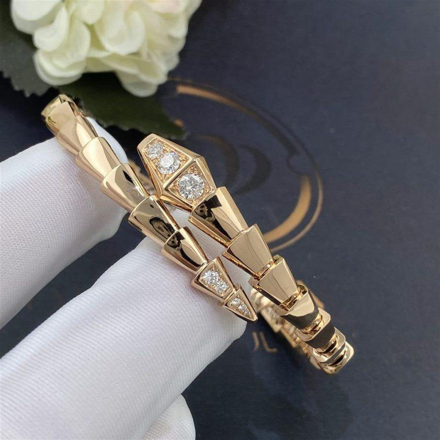 [Lucky Star]SERPENTI BRACELET DIAMONDS PINK GOLD