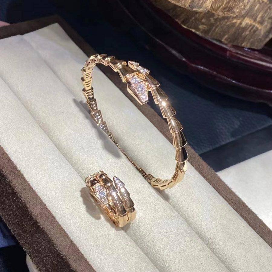[Lucky Star]SERPENTI BRACELET DIAMONDS PINK GOLD