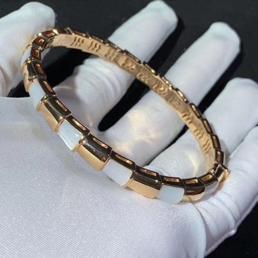 [Lucky Star]SERPENTI BRACELET PINK GOLD MOP