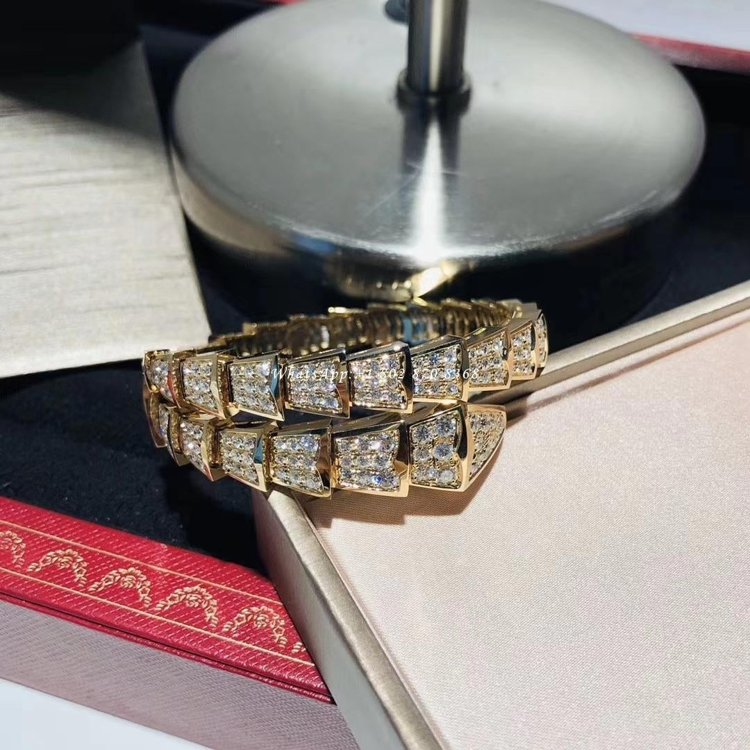 [Lucky Star]SERPENTI BRACELET 8MM GOLD DIAMOND