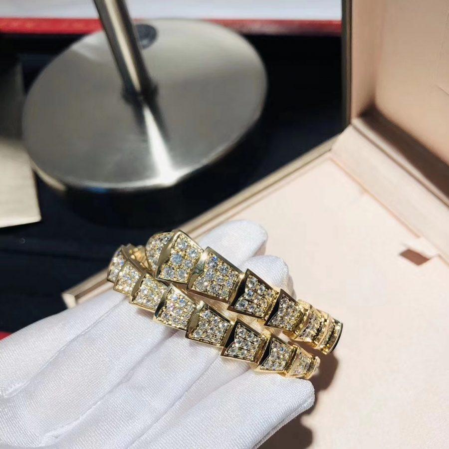 [Lucky Star]SERPENTI BRACELET 8MM GOLD DIAMOND