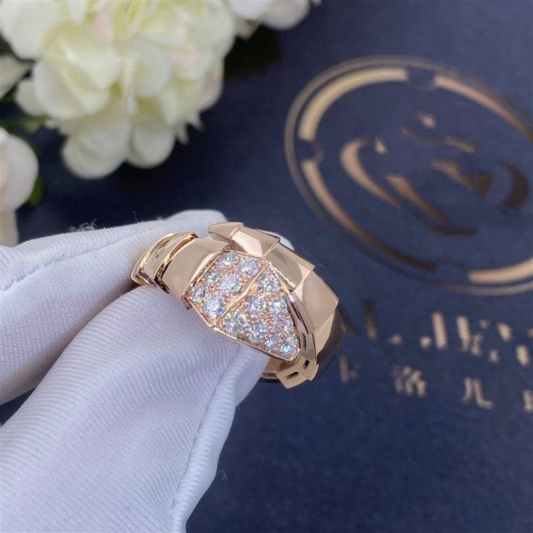 [Lucky Star]SERPENTI RING PINK GOLD DIAMOND