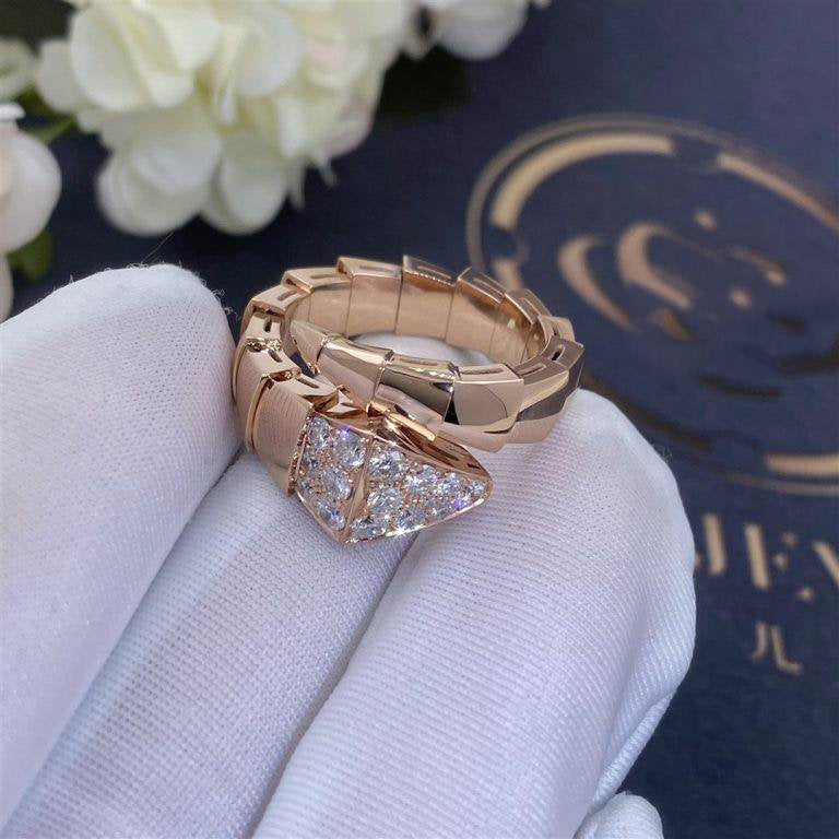 [Lucky Star]SERPENTI RING PINK GOLD DIAMOND