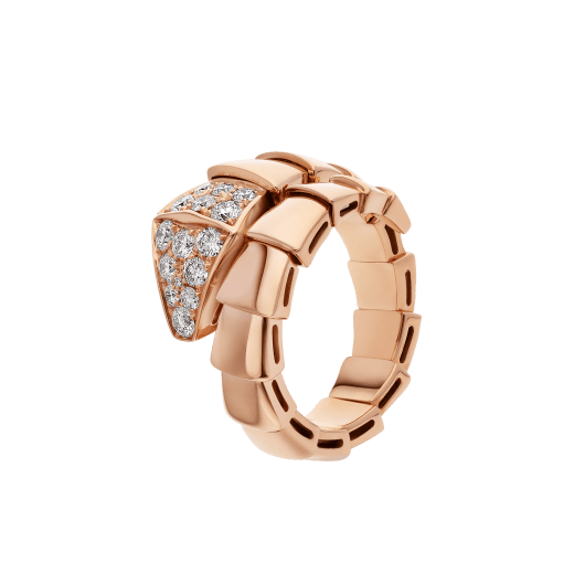 [Lucky Star]SERPENTI RING PINK GOLD DIAMOND
