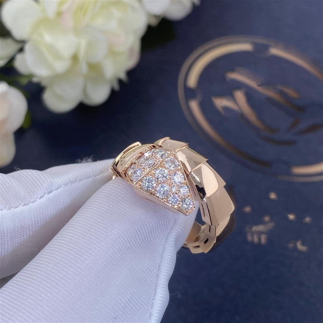 [Lucky Star]SERPENTI RING PINK GOLD DIAMOND