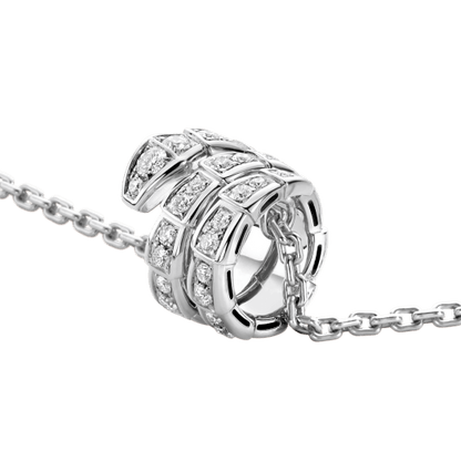 [Lucky Star]SERPENTI  NECKLACE DOUBLE RING DIAMOND