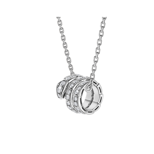 [Lucky Star]SERPENTI  NECKLACE DOUBLE RING DIAMOND
