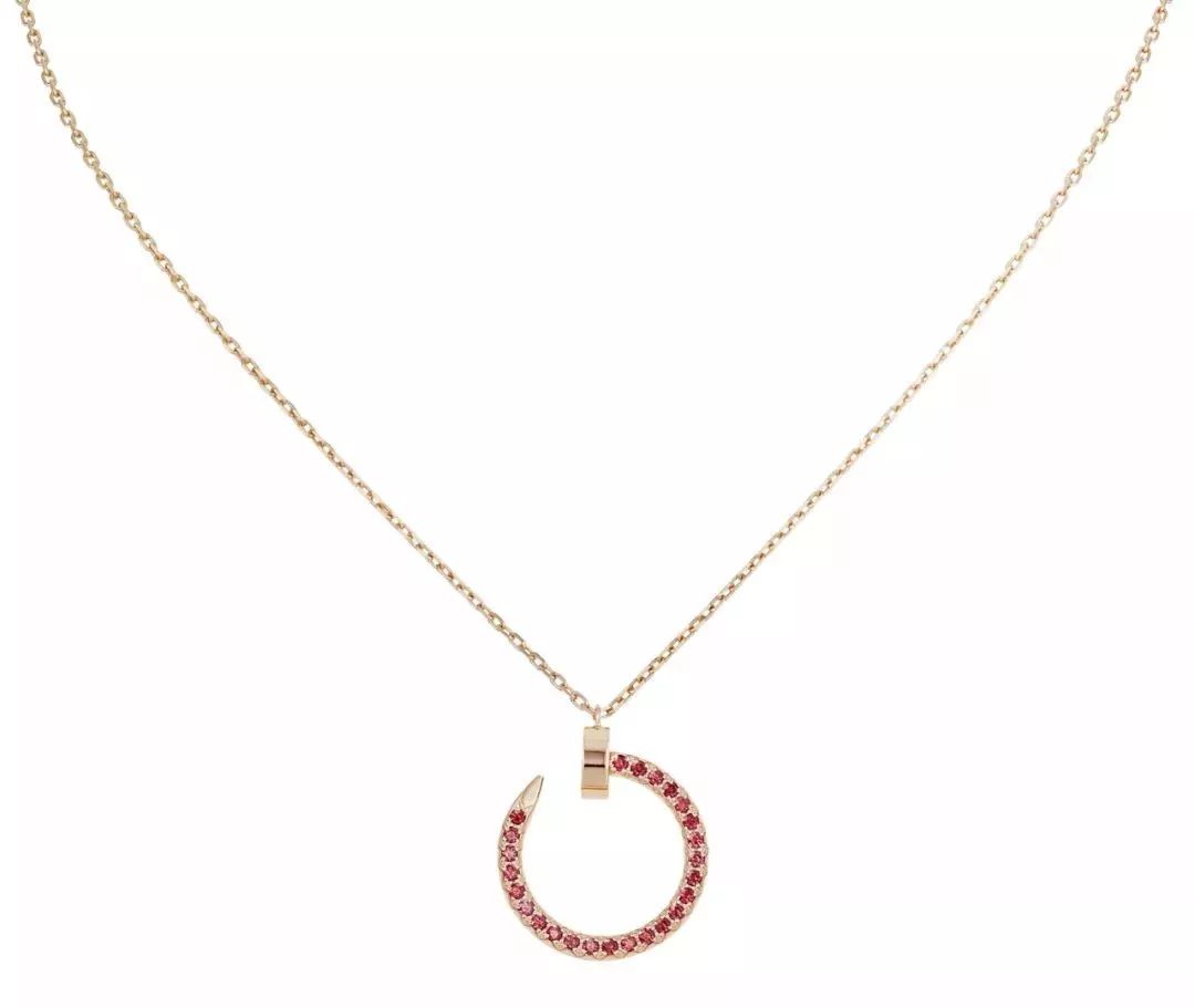 [Lucky Star]JUSTE NECKLACE GOLD RED DIAMONDS