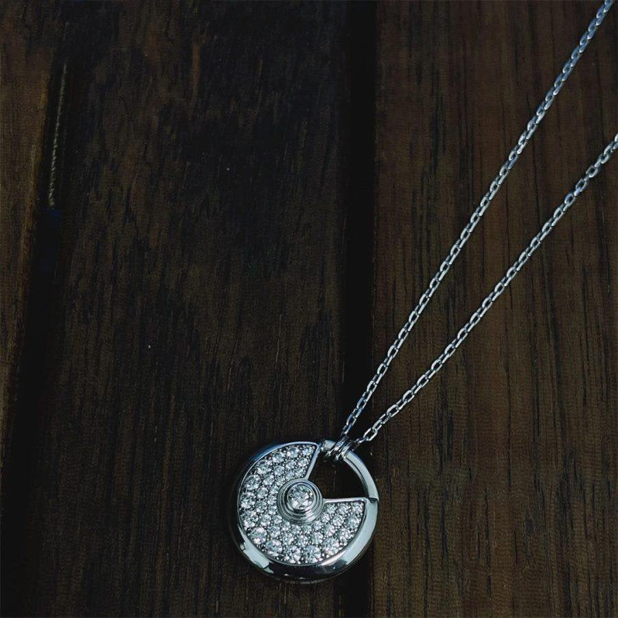 [Lucky Star]AMULETTE SILVER FULL DIAMOND NECKLACE
