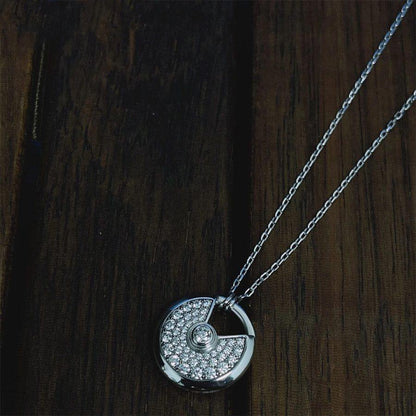 [Lucky Star]AMULETTE SILVER FULL DIAMOND NECKLACE