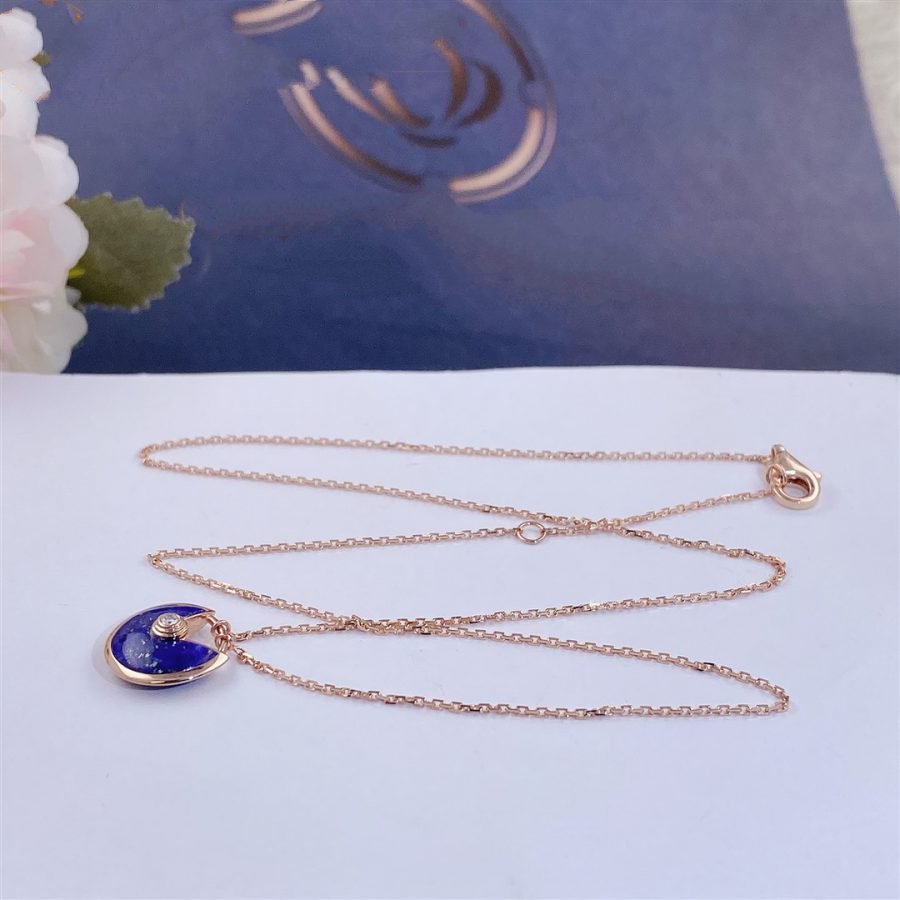 [Lucky Star]AMULETTE ROSE GOLD AGATE NECKLACE