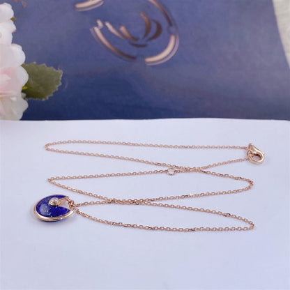 [Lucky Star]AMULETTE ROSE GOLD AGATE NECKLACE