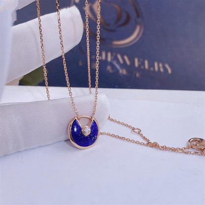 [Lucky Star]AMULETTE ROSE GOLD AGATE NECKLACE